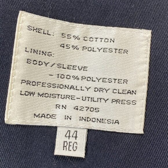 Vtg Misty Harbor Trench coat Men’s 44 Reg Blue Removable Liner Belt All Weather - Picture 9 of 16